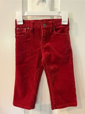 Polo Ralph Lauren Red Corduroy Toddler Pants, boys size 18 months